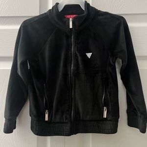 Guess Toddler Size 4 Velour Zip-up Sweater